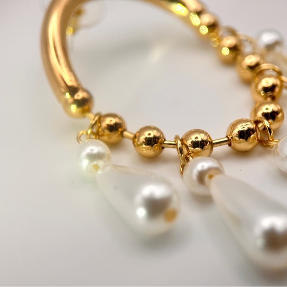 Zara White Pearl Chandelier Earrings - Picture 5 of 5